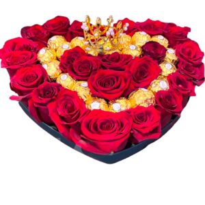 CORAZON DE FERREROS Y ROSAS