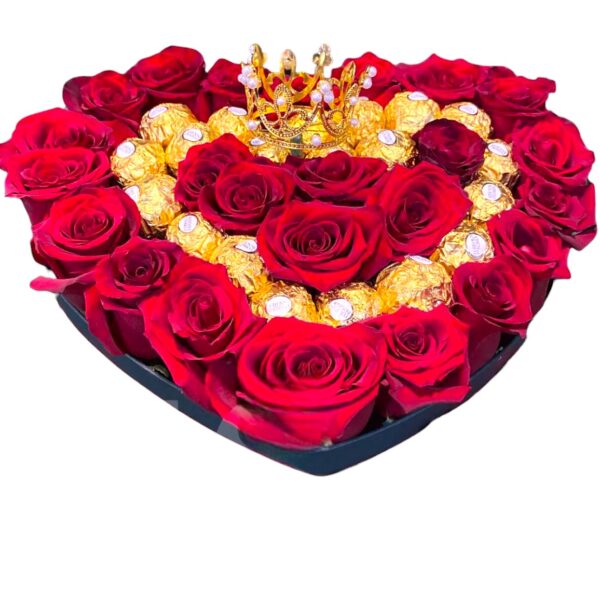 CORAZON DE FERREROS Y ROSAS