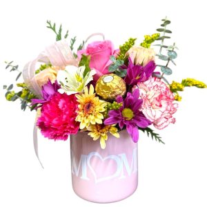 TAZA DE CAFE FLORAL